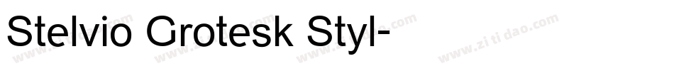 Stelvio Grotesk Styl字体转换